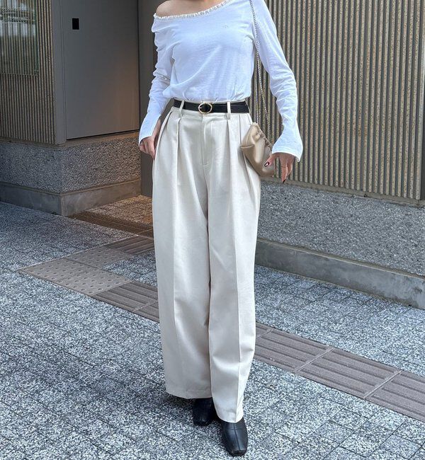  「〈C.L〉フリル襟ボートネックTシャツ」|Tシャツ・カットソー|