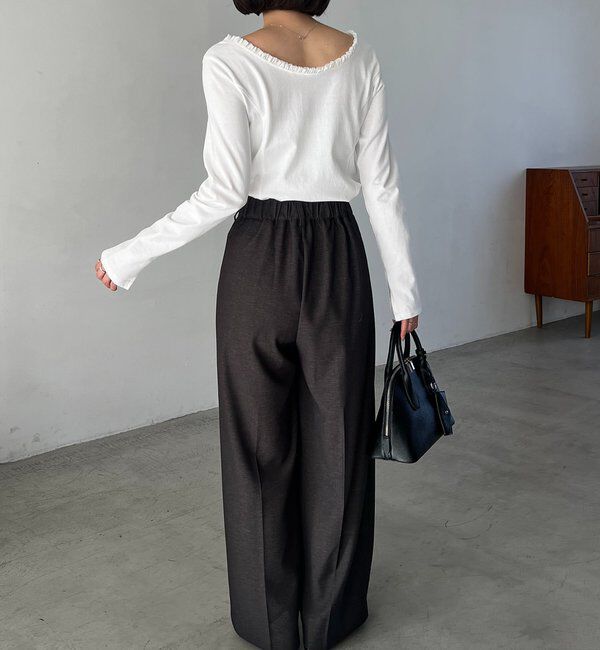  「〈C.L〉フリル襟ボートネックTシャツ」|Tシャツ・カットソー|