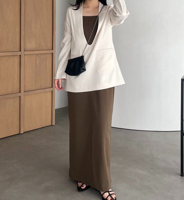  「【tani企画】UネックIラインワンピース」|ワンピース|