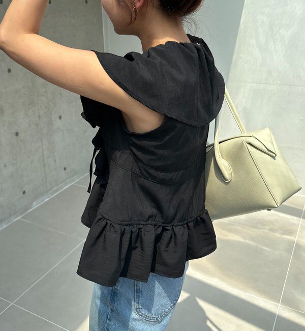  「【新色ピンク】フリルカラーブラウス」|シャツ・ブラウス|