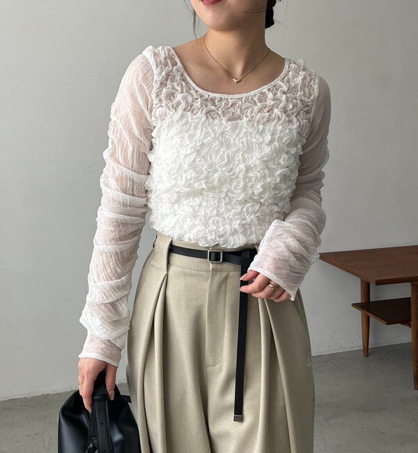  「シアーバブルブラウス」|シャツ・ブラウス|