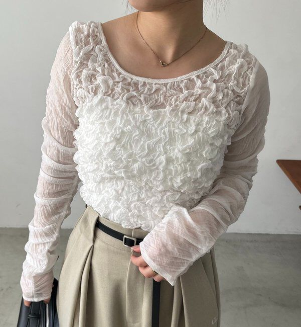  「シアーバブルブラウス」|シャツ・ブラウス|