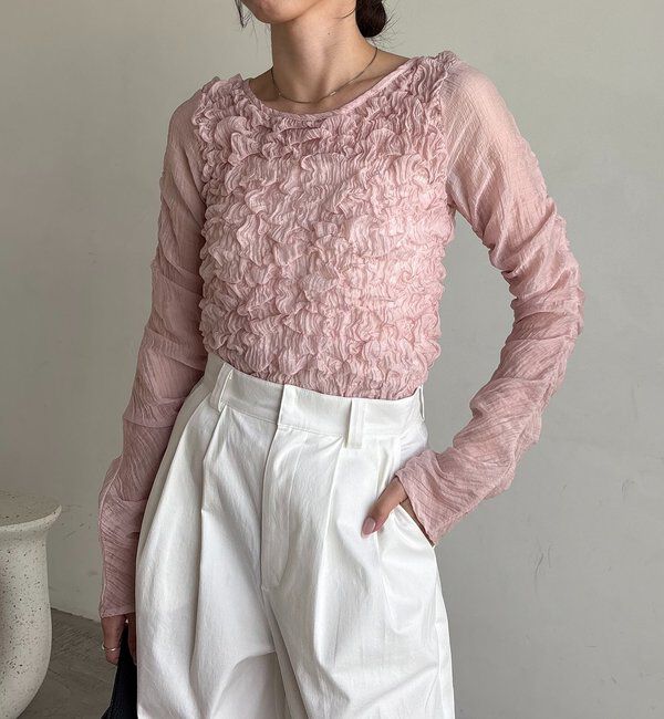  「シアーバブルブラウス」|シャツ・ブラウス|