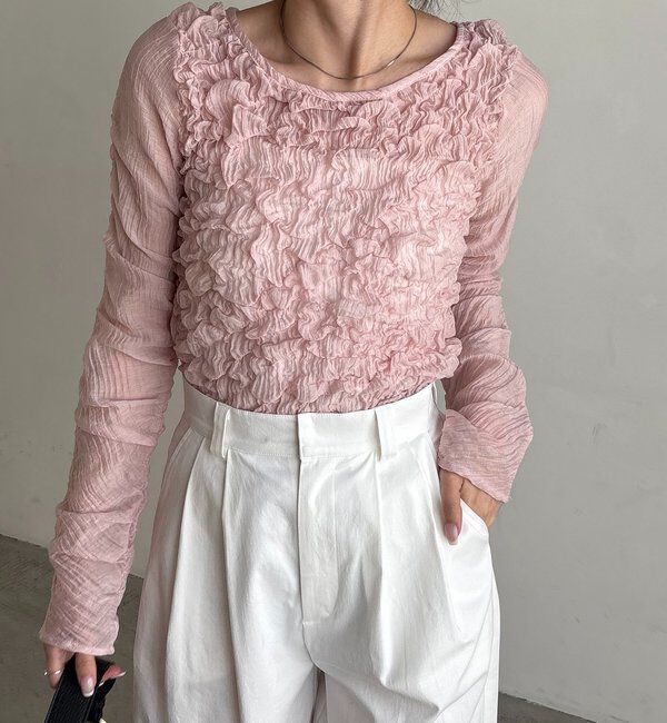  「シアーバブルブラウス」|シャツ・ブラウス|