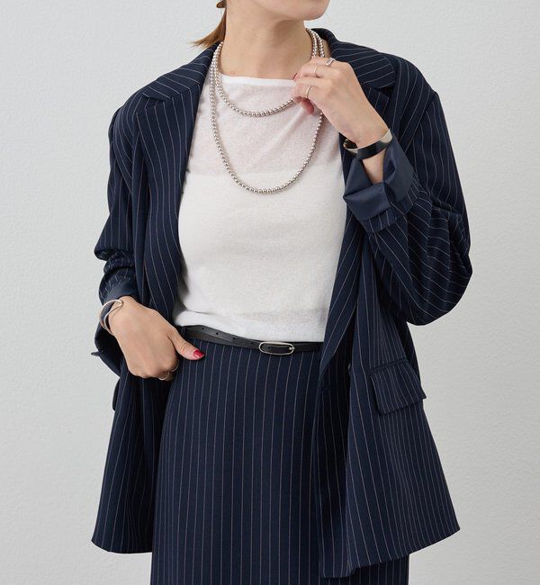  「ストライプビッグジャケット」|テーラードジャケット|