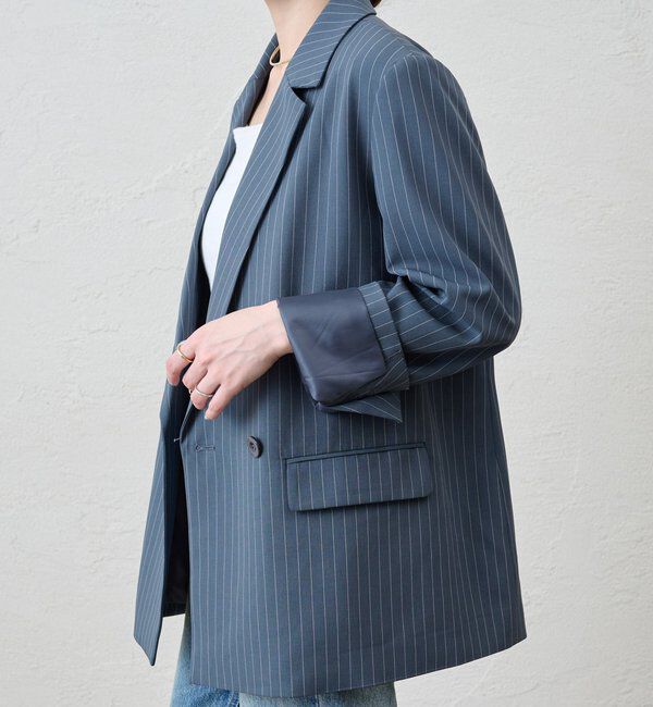  「ストライプビッグジャケット」|テーラードジャケット|