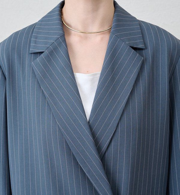  「ストライプビッグジャケット」|テーラードジャケット|