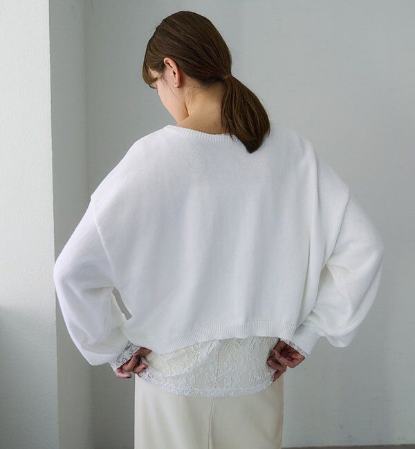  「2WAYラウンドショートプルオーバー」|ニット・セーター|