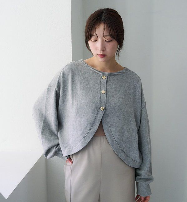  「2WAYラウンドショートプルオーバー」|ニット・セーター|