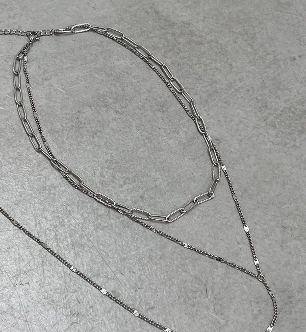  「ダブルエッジネックレス」|ネックレス|シルバー