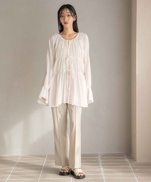 LOWRYS FARM「ヨウリュウシャーリングブラウスＬＳ」|シャツ・ブラウス|