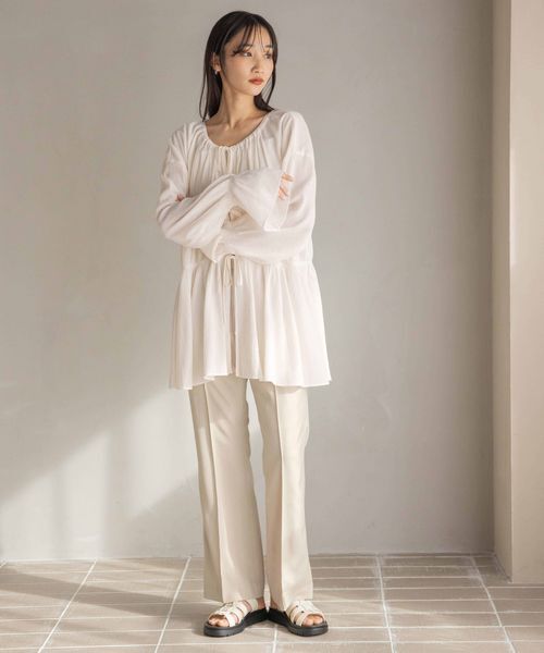 LOWRYS FARM「ヨウリュウシャーリングブラウスＬＳ」|シャツ・ブラウス|