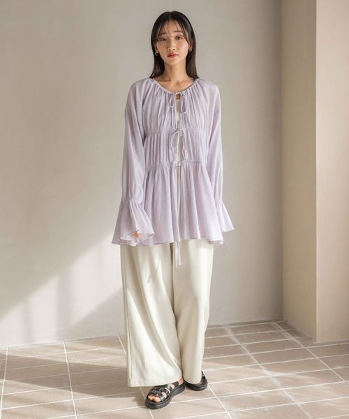 LOWRYS FARM「ヨウリュウシャーリングブラウスＬＳ」|シャツ・ブラウス|