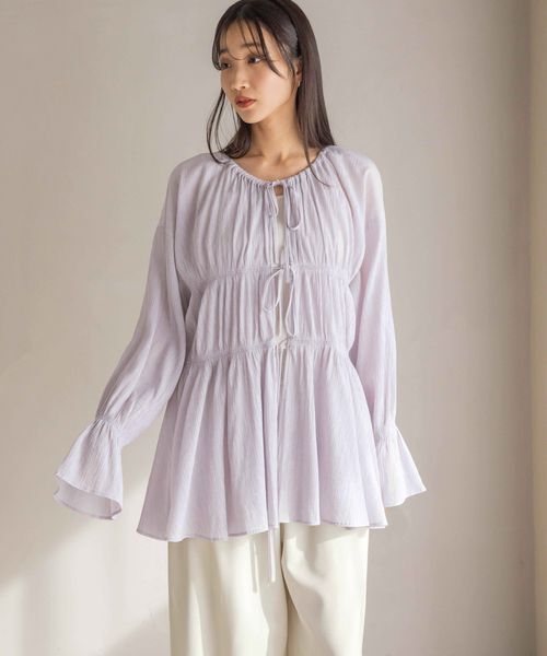 LOWRYS FARM「ヨウリュウシャーリングブラウスＬＳ」|シャツ・ブラウス|