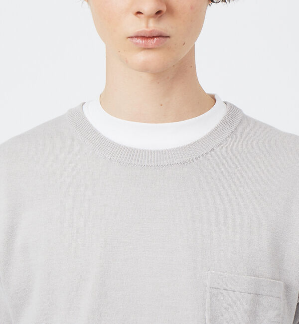 ABAHOUSE「アンサンブル ニット ポケットTシャツ」|Tシャツ・カットソー|