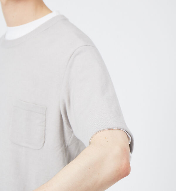 ABAHOUSE「アンサンブル ニット ポケットTシャツ」|Tシャツ・カットソー|