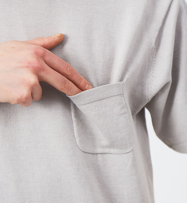 ABAHOUSE「アンサンブル ニット ポケットTシャツ」|Tシャツ・カットソー|