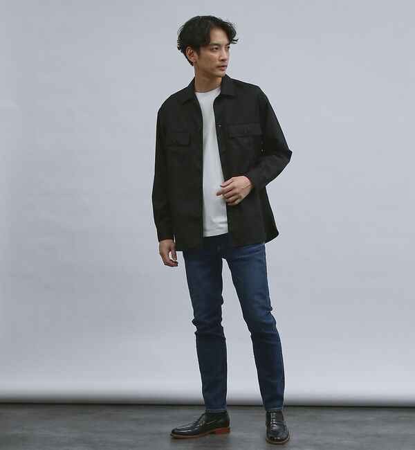 ABAHOUSE「【インバーテッドプリーツ】ワーク シャツブルゾン / オーバーシャツ」|シャツ・ブラウス|