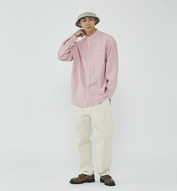 ABAHOUSE「ルーズ オーバー シルエット オックス バンドカラー シャツ」|シャツ・ブラウス|