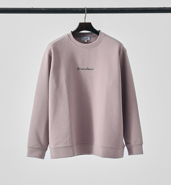 ABAHOUSE「【Grandeur】シルキーダンボール ロゴ 長袖 Tシャツ」|Tシャツ・カットソー|スモークピンク