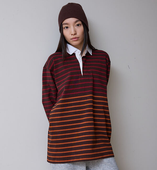 ABAHOUSE「【BARBARRIAN / バーバリアン】12ozHEAVY WEIGHT/ポロ」|ポロシャツ|ブラウン