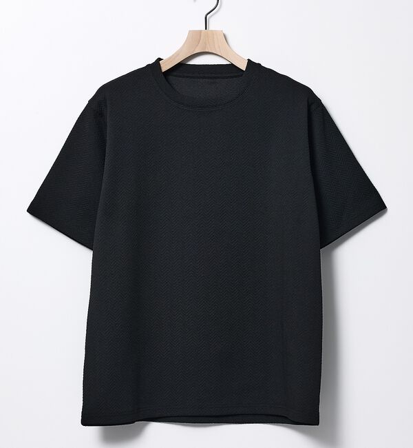 ABAHOUSE「ヘリンボーン ジャガード 半袖Tシャツ」|Tシャツ・カットソー|