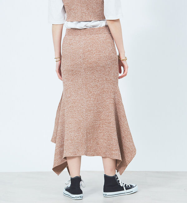 Rouge vif「ニットヘムフレアスカート」|スカート|