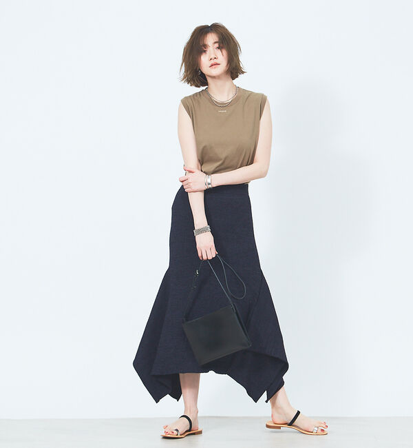 Rouge vif「ニットヘムフレアスカート」|スカート|