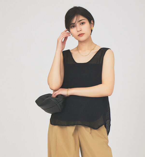 Rouge vif「メッシュノースリーブ(キャミ付き)」|キャミソール|