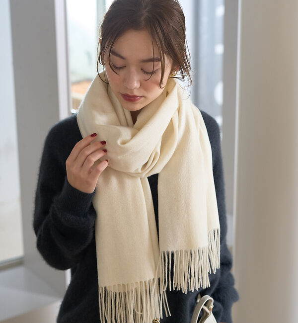 Rouge vif「カシミヤ無染色ストール」|マフラー|