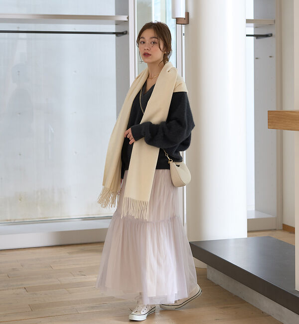 Rouge vif「カシミヤ無染色ストール」|マフラー|