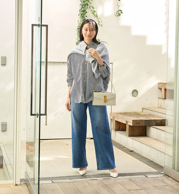 Rouge vif「ストライプタックフォルムシャツ」|シャツ・ブラウス|