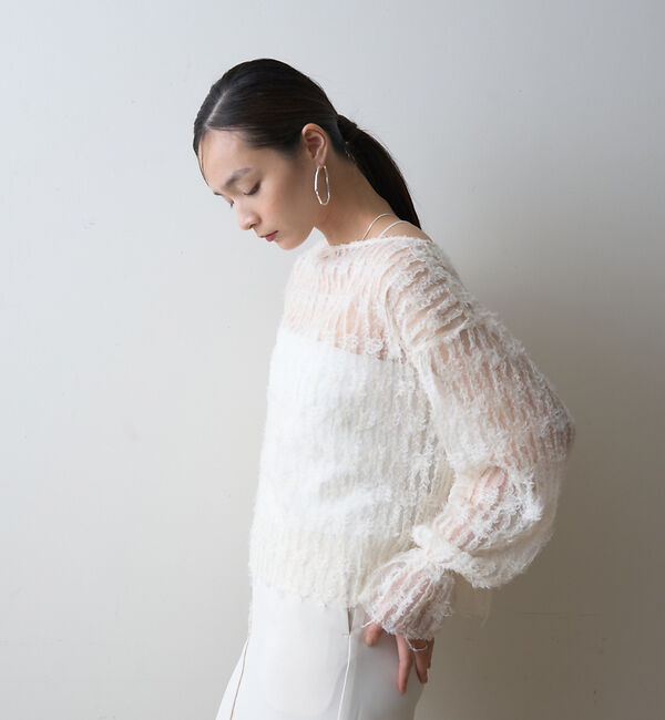 Rouge vif「【一部店舗限定】フェザーチュールブラウス」|シャツ・ブラウス|