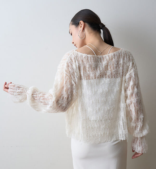 Rouge vif「【一部店舗限定】フェザーチュールブラウス」|シャツ・ブラウス|