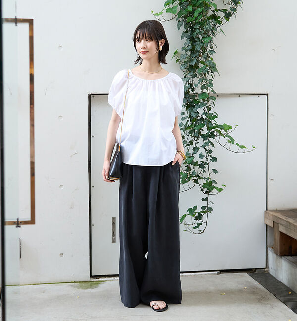 Rouge vif「コットンギャザーパフブラウス」|シャツ・ブラウス|