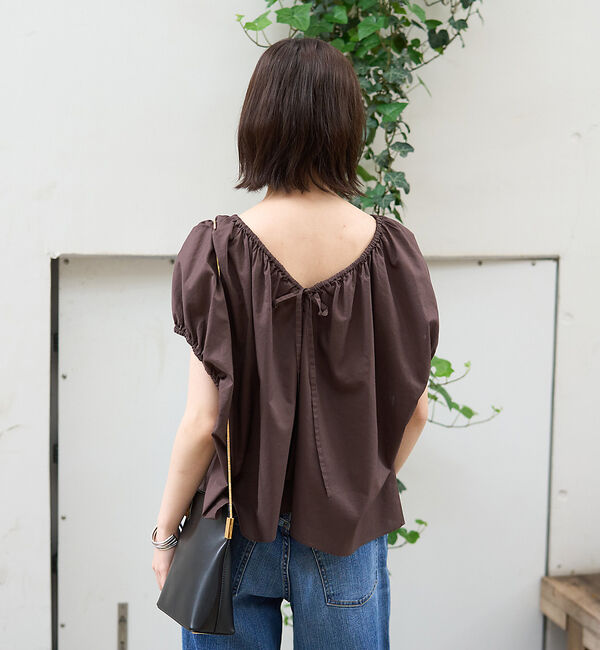 Rouge vif「コットンギャザーパフブラウス」|シャツ・ブラウス|