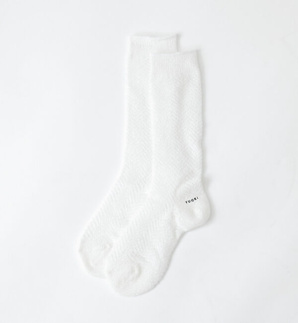 Rouge vif「【YUQRI/ユクリ】Fluffyherringbone/靴下/フェミニン/ロマ」|ソックス|