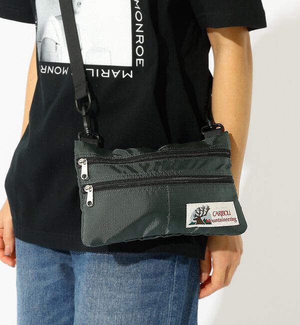 Rouge vif「【CARIBOU MOUNTAINEERING】ORGANIZER POUCH」|ショルダー・メッセンジャー|グレー