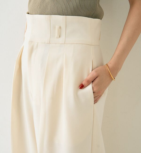 Rouge vif「【新色登場】【一部店舗限定】【3サイズ展開】ベルト付きハイウエストタックパンツ」|その他|