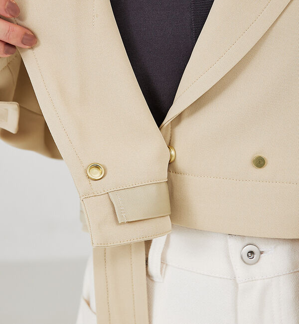 qualite「ドレープツイル2WAYコート」|トレンチコート|