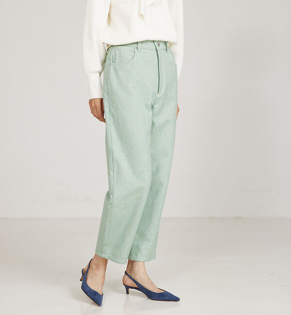 qualite「コットンシャンブレーパンツ」|デニム|グリーン