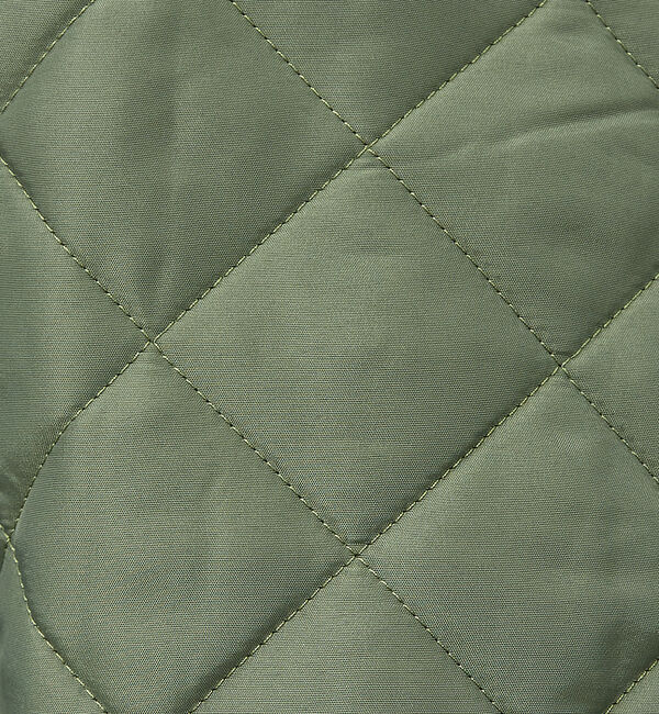 qualite「【TRADITIONAL WEATHERWEAR】キルティングノーカラーミドルブ」|ブルゾン・スタジャン|