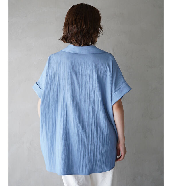 qualite「ウエストタックスキッパー半袖シャツ」|シャツ・ブラウス|