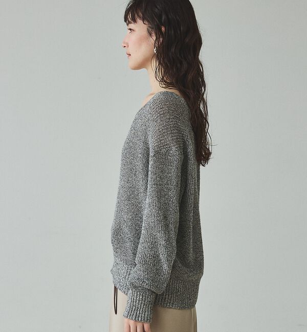 qualite「ミックスカラードライコットンニット」|ニット・セーター|