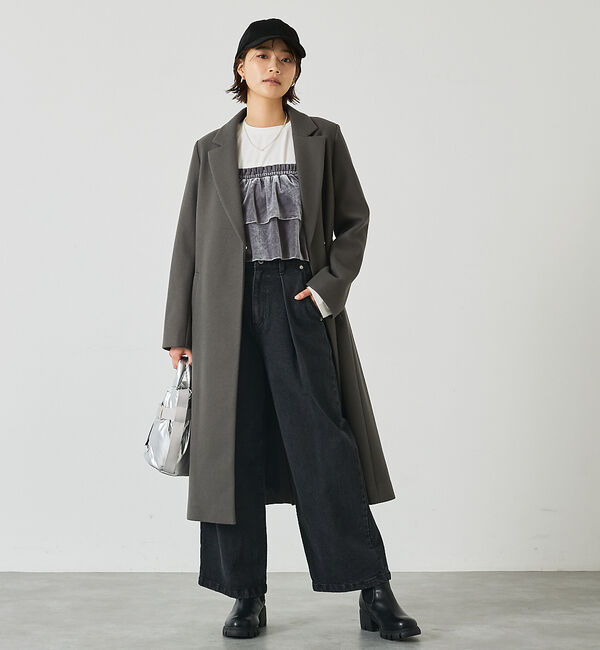 abahouse mavie「【ロングセラー】ベルト付きロングコート」|その他|