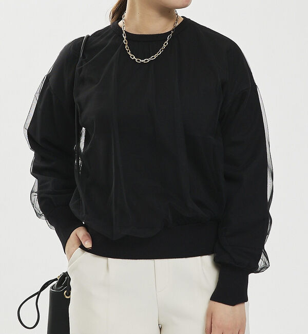 abahouse mavie「チュールニットプルオーバー」|ニット・セーター|