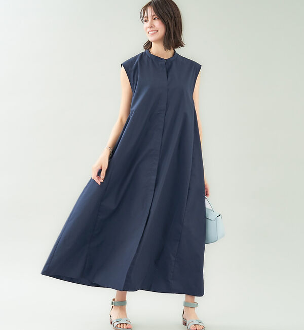 abahouse mavie「【大人のいちまんワンピ】ブロードノースリシャツワンピ」|ワンピース|