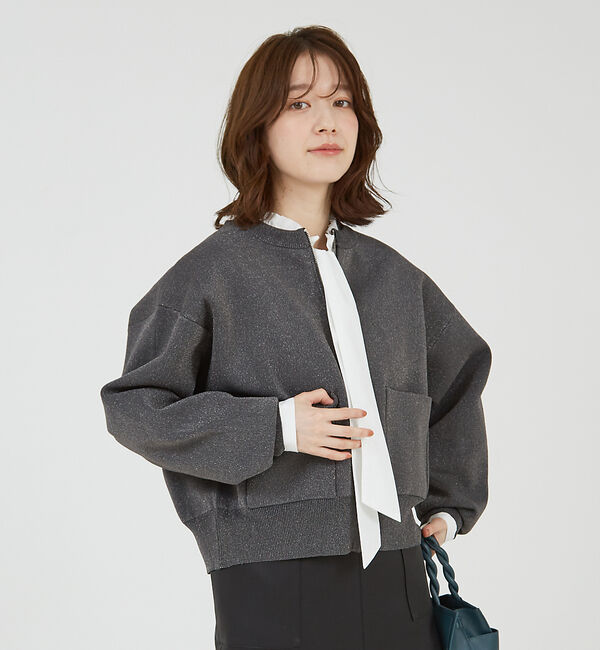 abahouse mavie「ラメプレーティングブルゾン」|ブルゾン・スタジャン|