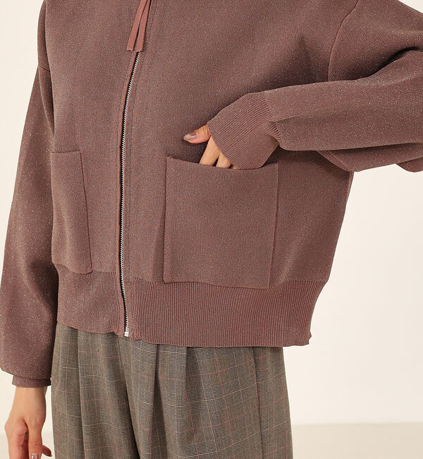 abahouse mavie「ラメプレーティングブルゾン」|ブルゾン・スタジャン|