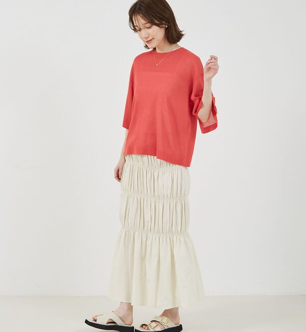 abahouse mavie「シアーニットプルオーバー」|ニット・セーター|